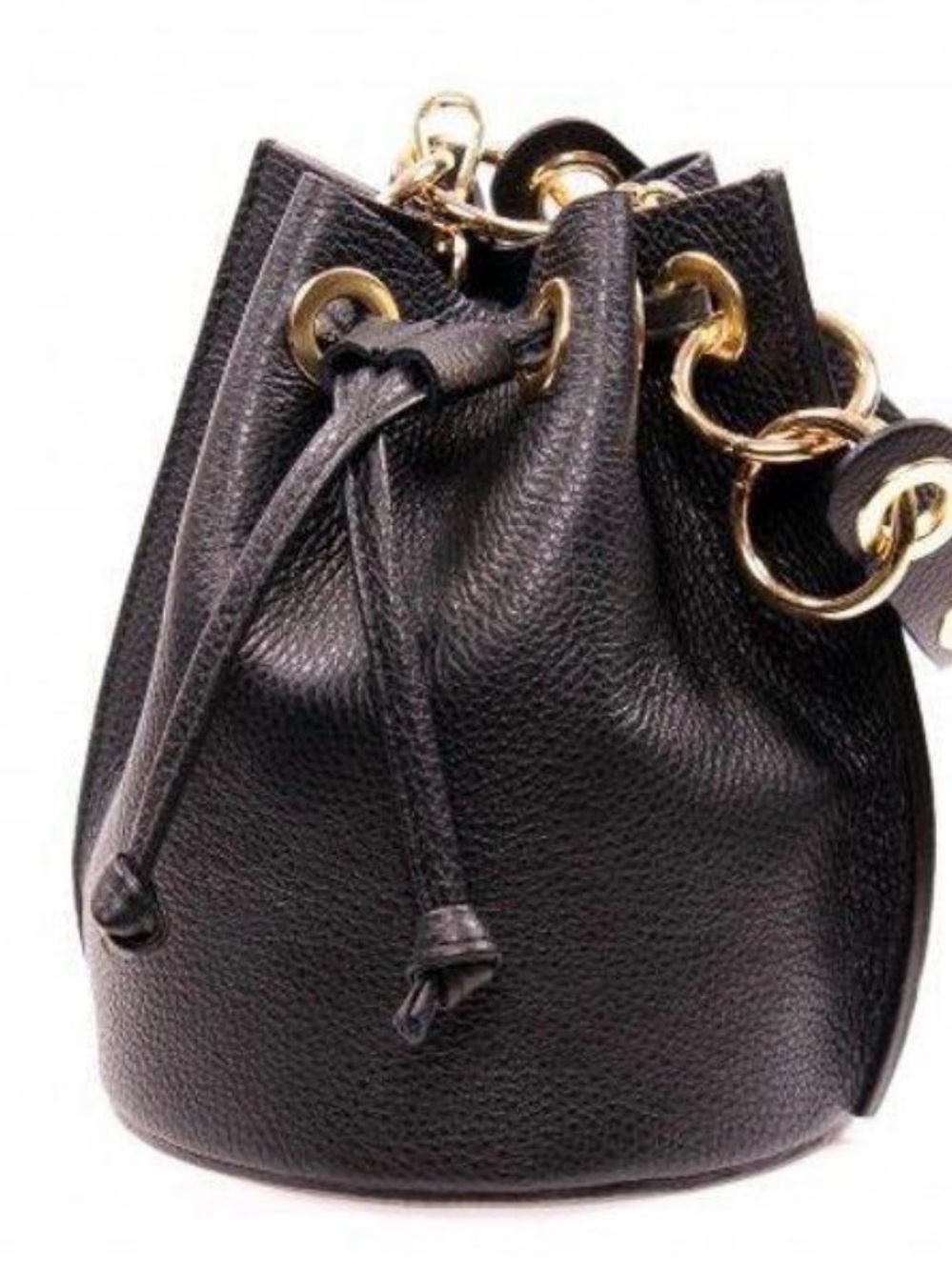Italian-Made Mini Bucket Bag - Genuine Leather